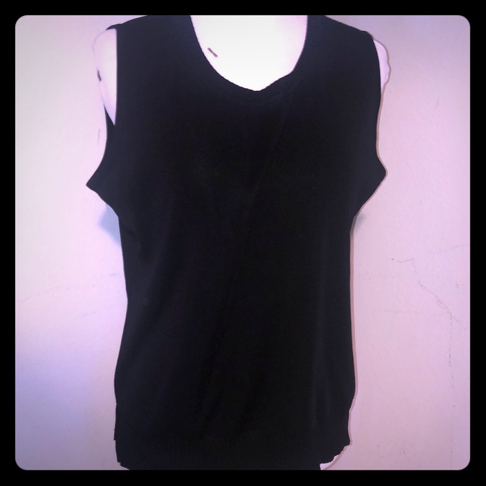 Cute black top by Misook.